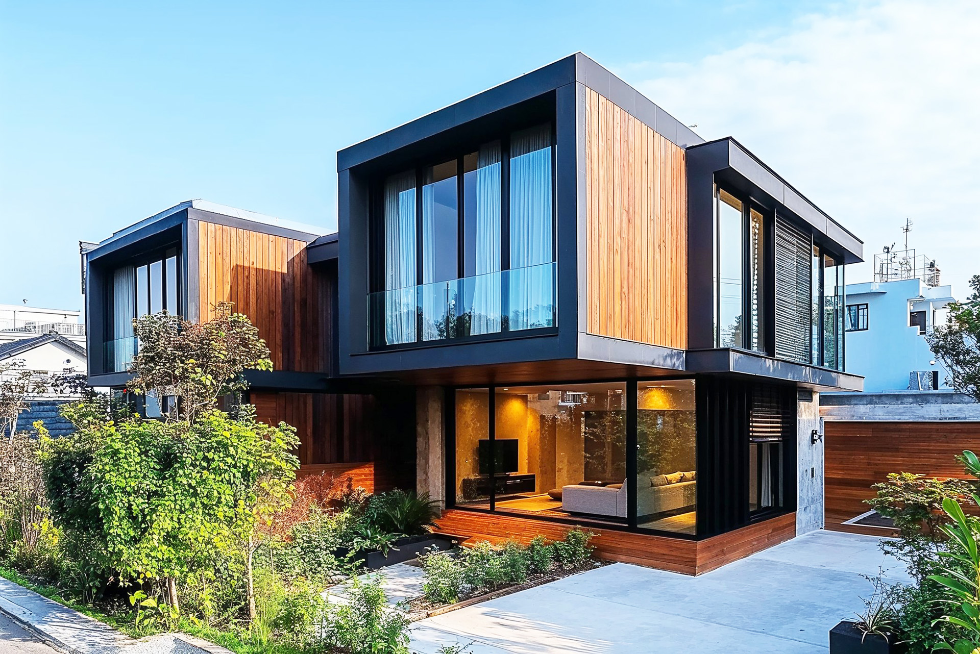 modern semi-detached house